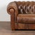 20th Century English Vintage Brown Leather Chesterfield Three Seat Sofa For Sale - Image 6 of 14