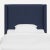 Traditional Red from Scalamandre crafted by Cloth & Company Hudson Twin Headboard, Navy Blue Solid Linen For Sale - Image 3 of 6