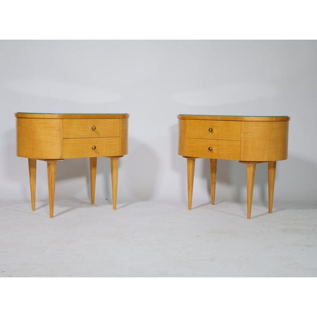 Filigree Side Dressers in Cherry Wood, 1960s, Set of 2 For Sale - Image 9 of 12