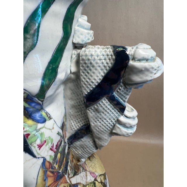 Late 20th Century West Coast Style Post Modern Studio Ceramic Vessels Pair For Sale In San Francisco - Image 6 of 12