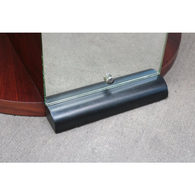 French Art Deco Mahogany and Mirror Side Table, France Ca. 1930 For Sale - Image 4 of 7