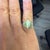 Mid 20th Century Gia Certified 9.46 Carat Green Cats Eye Chrysoberyl 14k Gold Art Deco Ring, Size 6.5 For Sale - Image 9 of 10