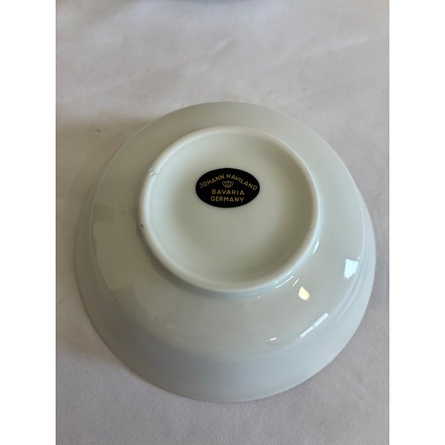 Early 20th Century Johann Haviland “Sweetheart Rose” Bavarian China Bowls, Gold Rim Floral Pattern - Set of 12 For Sale - Image 10 of 11