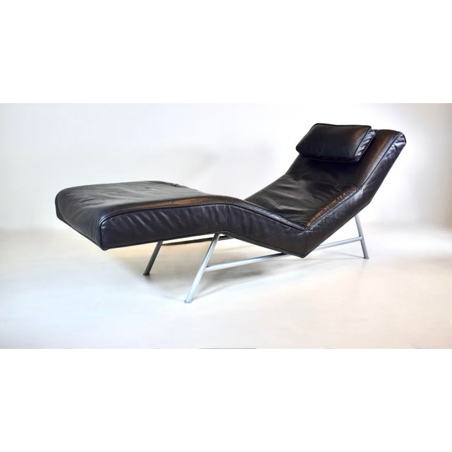 Milo Baughman Black Leather Fred Chaise Lounge Chair for Thayer Coggin For Sale - Image 13 of 14