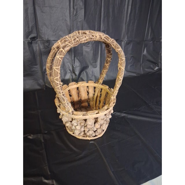 Tribal Antique Primitive Foraging Basket For Sale - Image 3 of 8
