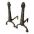 Antique Art Nouveau Cast Iron Andirons by Ohio F & M Co., Circa 1900–1920 For Sale