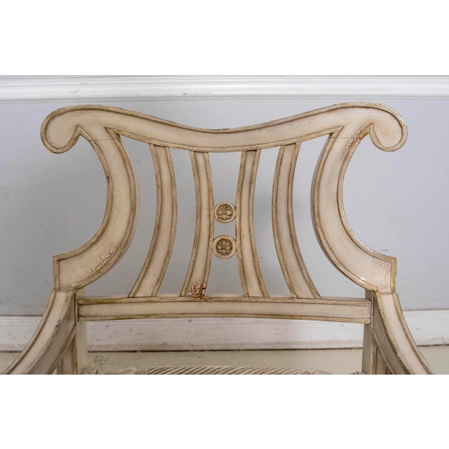Councill Craftsmen Neoclassical Painted Finish Armchair For Sale In Philadelphia - Image 6 of 16