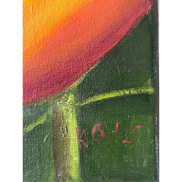 Vibrant contemporary original acrylic art on canvas - Florida Butterfly , signed with initials and dater.