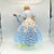 Herend Deryne (Mrs. Dery) Large 14” Porcelain Figure: Woman With Guitar/Mandolin (Blue Gown, Floral Motifs) Ligeti Early Mark, Vintage #5753 For Sale - Image 9 of 18