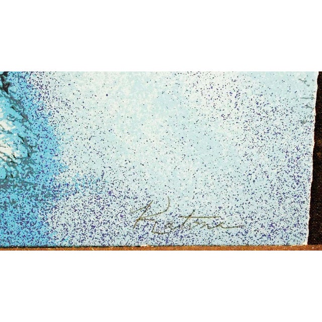 1990s Robert Katona "Boy on a Dolphine" Hand Signed Serigraph Art on Paper Seascape For Sale - Image 5 of 5