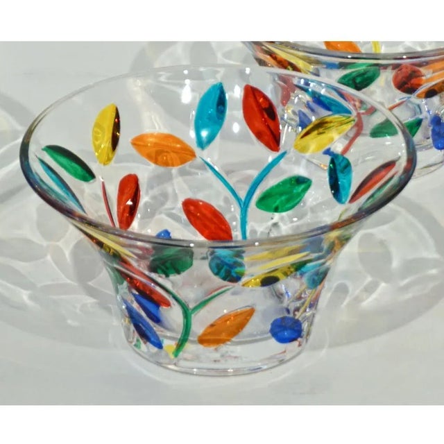 Modern Colleoni Modern Crystal Murano Glass Cups/Bowls - Set of 6 For Sale - Image 3 of 9