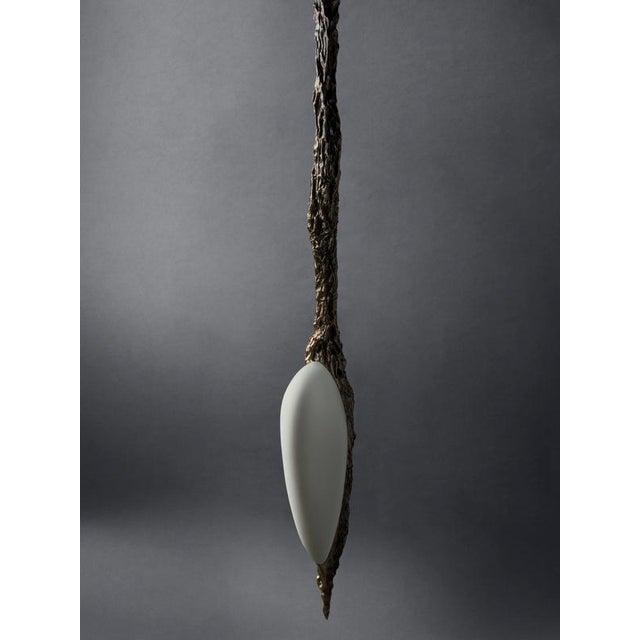 Black LV-426 Pendant in Patinated Cast Bronze by William Guillon For Sale - Image 8 of 11