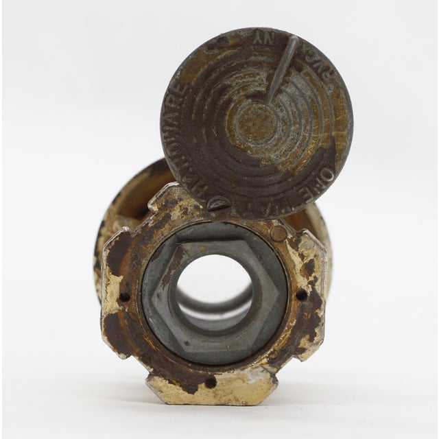 Reclaimed 2.25 In. Nickeled Brass One Way Hardware Peephole For Sale - Image 4 of 6