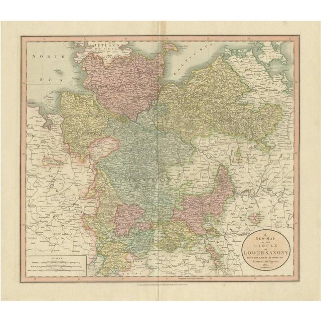 Map of Lower Saxony, 1811 For Sale - Image 6 of 6
