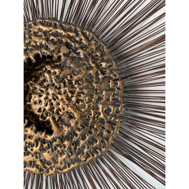 1970s Curtis Jere Style Brutalist Starburst Wall Sculpture For Sale - Image 9 of 12