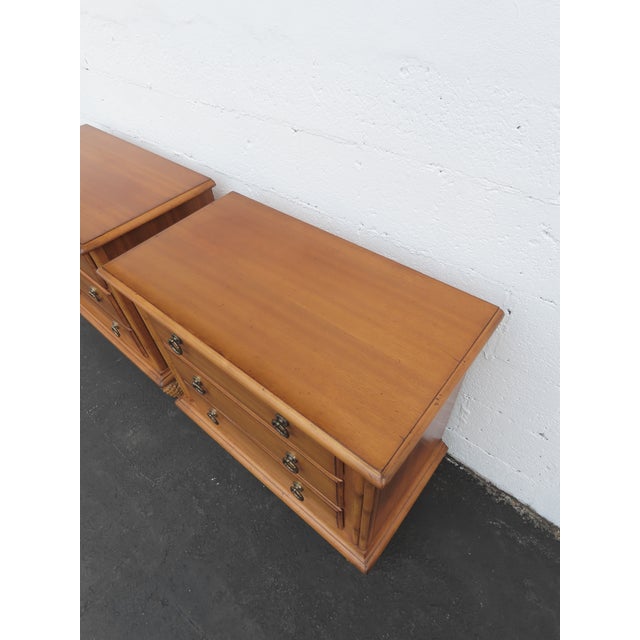 Tommy Bahama Costal Pineapple Design Large Nightstands Side End Tables 6435 For Sale - Image 12 of 18