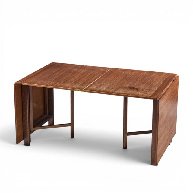 Bruno Mathsson Style Maria Mid Century Danish Teak Expanding Dining Table For Sale - Image 10 of 11