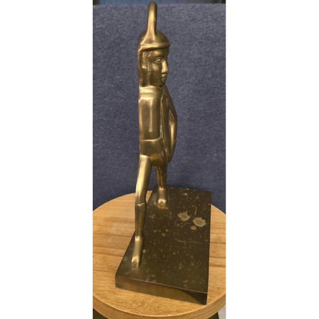 Early 20th Century Maitland-Smith Hessian Soldier Style Brass Doorstop For Sale - Image 5 of 8
