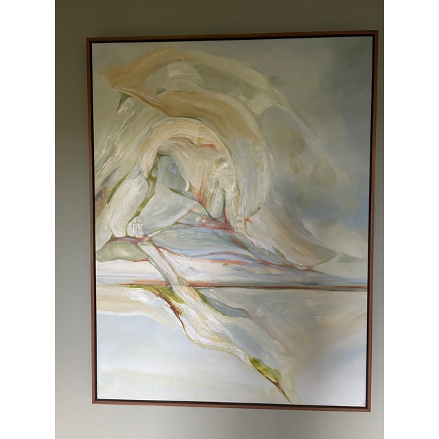 Abstract Modern Oil and Acrylic Abstract Landscape Painting, Framed For Sale - Image 3 of 3