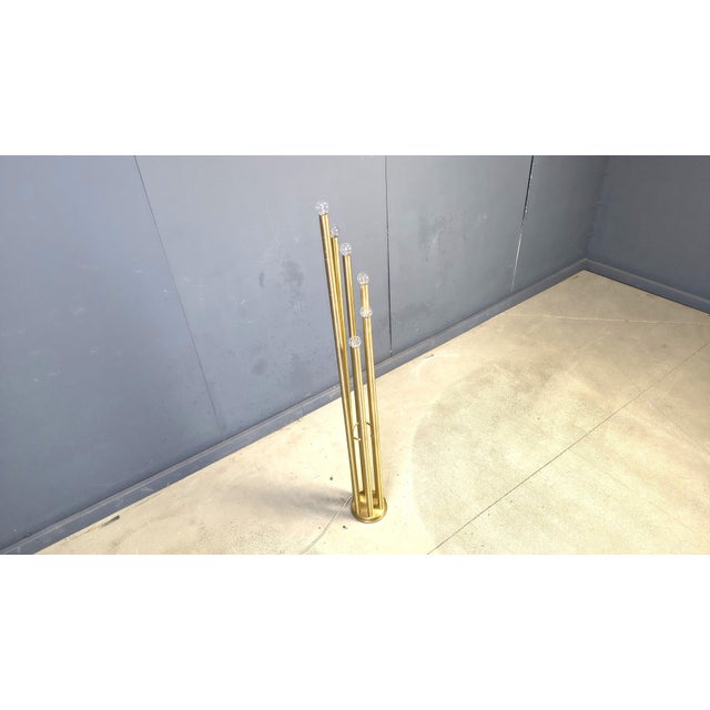 Goldenrod Mid-Century Modern Italian Floor Lamp in Brass by Gaetano Sciolari, 1970s For Sale - Image 8 of 9
