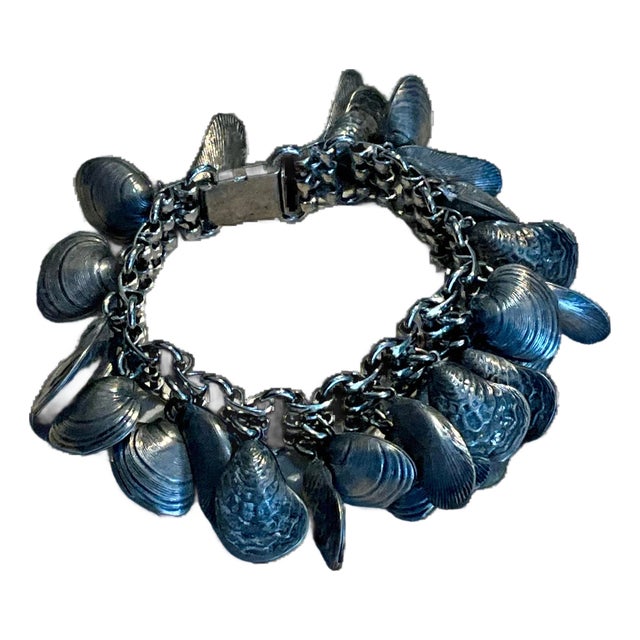 Vintage Napier Eugene Bertolli Clam Shell Bracelet For Sale