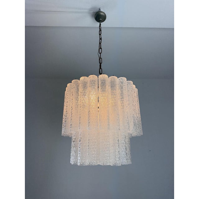 Mid-Century Modern Murano Glass Chandelier in the style of Venini, 1950s For Sale - Image 11 of 16