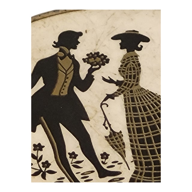 Mid 20th Century Portable Ashtray Courting Couple For Sale