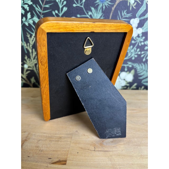 2020s Golden Tabby, Tail High Original Watercolor Painting Signed and Framed For Sale - Image 5 of 5