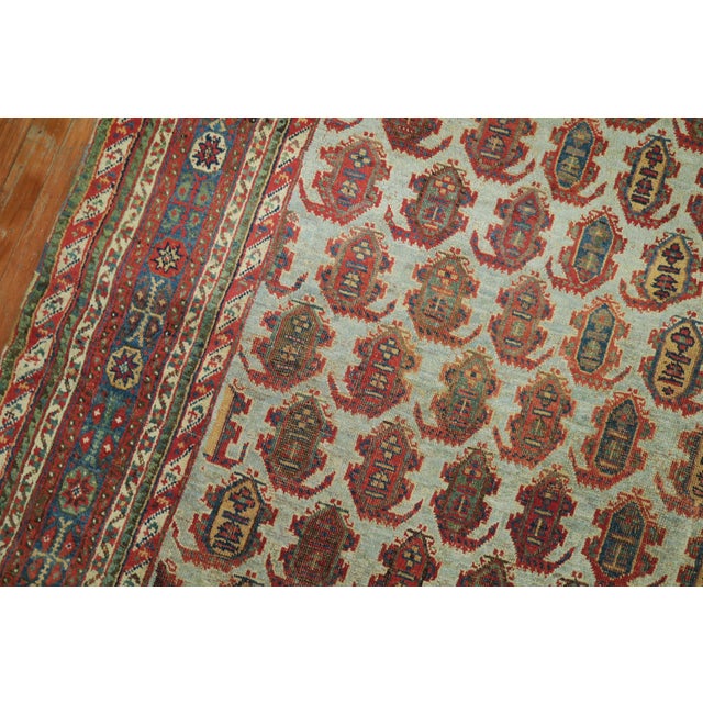 Early 21st Century Unique Eclectic Persian Gallery Size Corridor Hallway Blue Field Paisley Rug - 6'10" x 17'10" For Sale In New York - Image 6 of 6