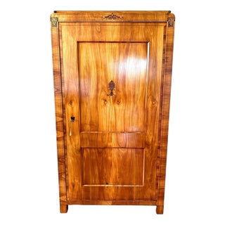 19th Century Biedermeier Cabinet in Marquetry Cherrywood, Prague, 1825 For Sale