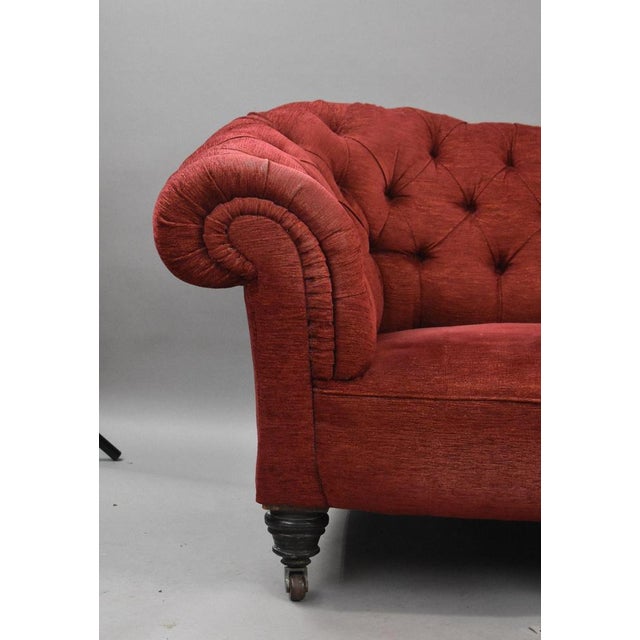 Victorian Style Deep Buttoned Chesterfield Sofa, 1980 For Sale - Image 3 of 10