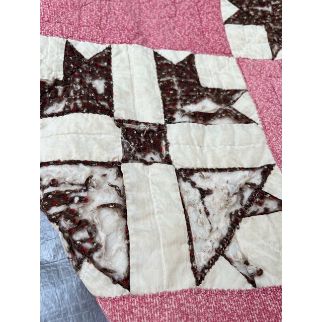 Farmhouse Antique American Patchwork Quilt For Sale - Image 3 of 6