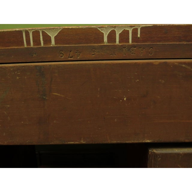 Wood Victorian Oak and Mahogany Ships Desk For Sale - Image 7 of 18