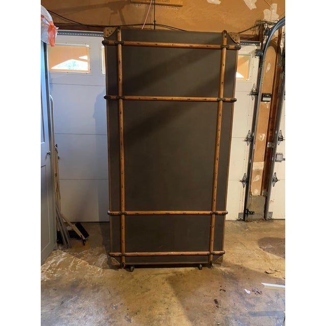 2010s Restoration Hardware Secretary Desk Steamer Trunk For Sale - Image 5 of 6