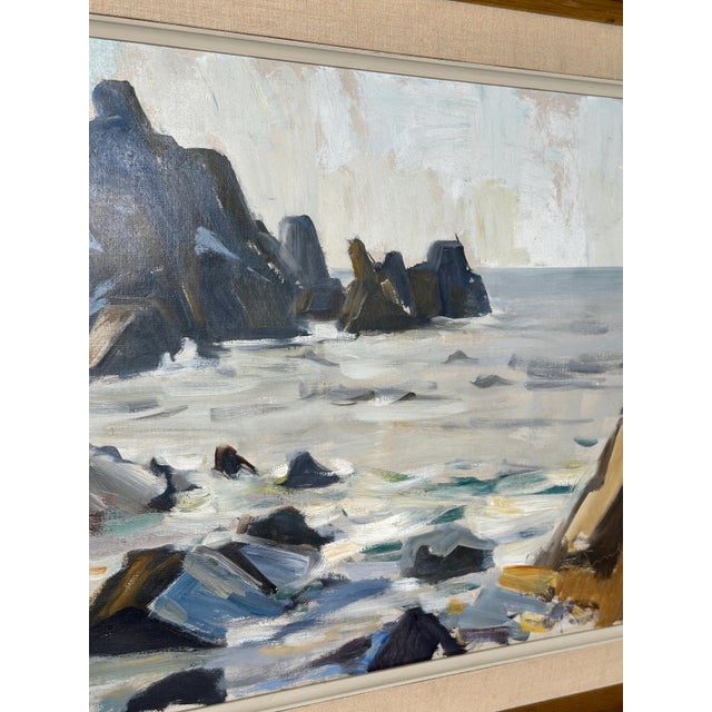Carl Gunne, Coastal View, Grundsund, 1950s, Oil on Canvas, Framed For Sale - Image 18 of 18