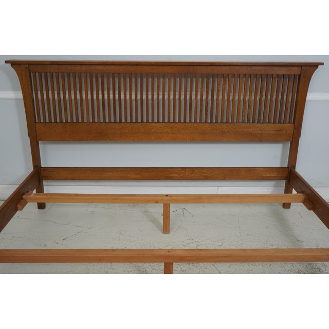 Mission Stickley King Size Mission Oak Bed For Sale - Image 3 of 12