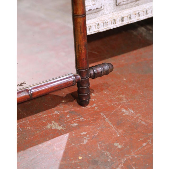 Early 20th Century French Faux Bamboo Wall Mirror For Sale - Image 4 of 6