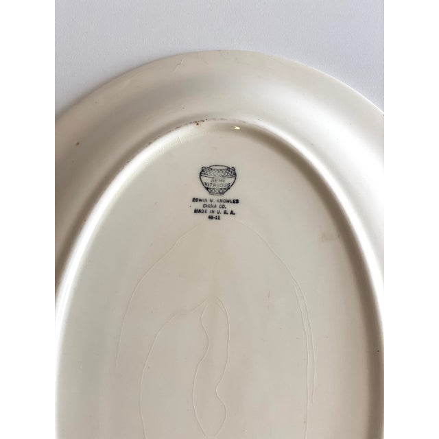 Cream Vintage Mexican Siesta Serving Plates Edwin M. Knowles- Set of 2 For Sale - Image 8 of 10