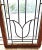 American American Clear Beveled and Chip Glass Zink and Oak Framed Stained Glass Panel For Sale - Image 3 of 4