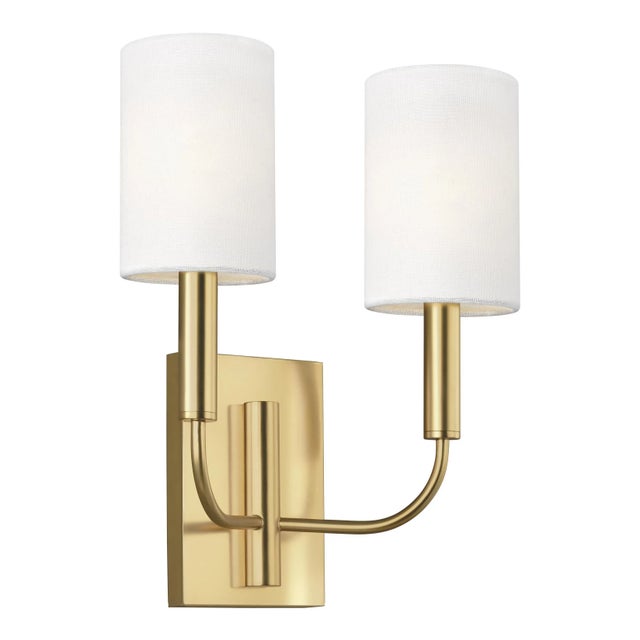 The Brianna two light wall sconce in burnished brass provides abundant light for your bath vanity, while adding a layer of...