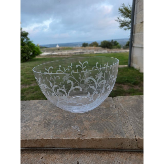Transparent Ralph Lauren Mandarin Crystal Bowl For Sale - Image 8 of 11