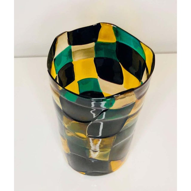 1950s Fulvio Bianconi Pezzato Vase, Signed Venini Murano Chairish