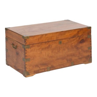 19th Century English Camphor Wood Chest For Sale