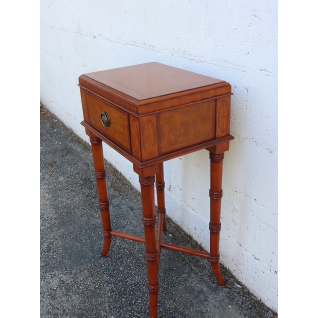 Ethan Allen Hollywood Regency Nightstand Bedside Side End Table 6376 For Sale - Image 9 of 12