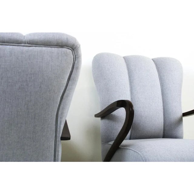 Set of Vintage Armchairs attributed to Guglielmo Ulrich, 1950s For Sale - Image 11 of 13