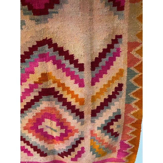 Tribal Mid-20th Century Vintage Peruvian Andean Geometric Textile Wall Hanging (66" X 72") For Sale - Image 3 of 5