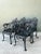 Vintage Cast Aluminum Lyre Back Armchairs - Set of Four For Sale In West Palm - Image 6 of 12