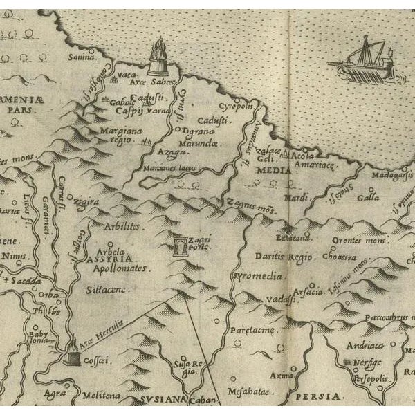 "Tabula Asiae V", Ptolemy/Ruscelli Subject: Persia - Iran Period: 1598 (published) Publication: Geografia di Claudio...