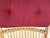 Khaki Mid-Century Italian Rattan Armchairs with Burgundy Wool Seats and Backs, 1960s, Set of 2 For Sale - Image 8 of 16