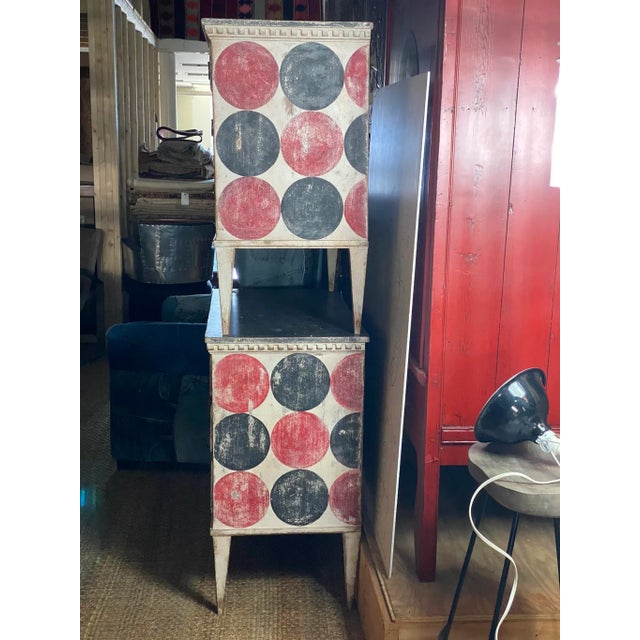 Wonderful pair of Circa 1860 painted chests. Great sizes with many uses. Super patina with a real presence. Would make a...